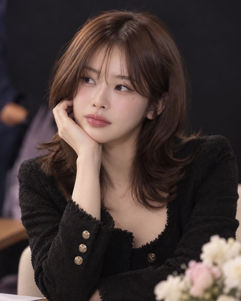 Han Yuna, three-quarter turn, neutral studio light.